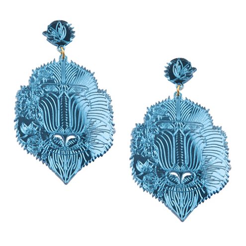 Rijkje-earrings-blue-metallic